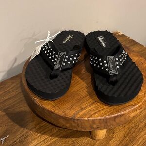 Skechers Black Rhinestone Sandals